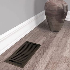 Imperial RG3435 Montezuma Decorative Floor Register, 4 x 12-Inch, Bronze Age